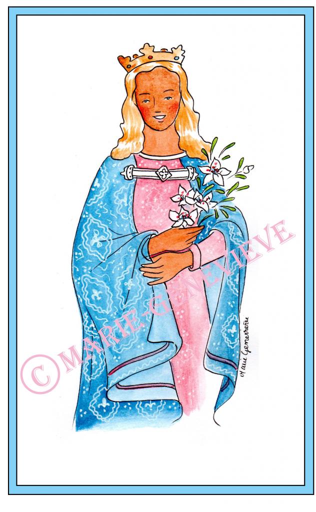 sainte Marie des Lys bleu.